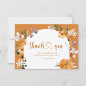 秋フローラアーキカボチャの赤ちゃん感謝していシャワーユー カード (正面)
