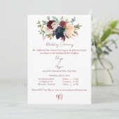 秋フローラウォーターカラーシークIKオンカー結婚ル 招待状 (スタンド正面)