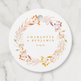 秋フローラウォーターカラーリースボホカスタム フェイバータグ