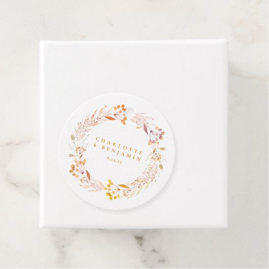 秋フローラウォーターカラーリースボホカスタム フェイバータグ (インサイチュ)