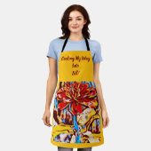 秋フローラエプロン エプロン (着用した状態)