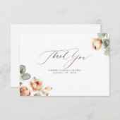 秋フローラエレガントスモールサンキュー サンキューカード (正面/裏面)