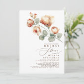 秋フローラエレガントミニマルブライダルシャワー 招待状 (スタンド正面)