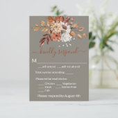 秋フローラエンクロージャRSVPカード 出欠カード (スタンド正面)