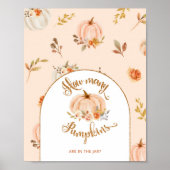 秋フローラオレンジはカボチャの数を推測 ポスター (正面)