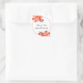 秋フローラオレンジ金ゴールドブラウンサンキュースクエアスティ スクエアシール (バッグ)