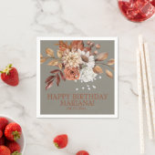 秋フローラオングレーバースデーパーティー スタンダードカクテルナプキン (インサイチュ)