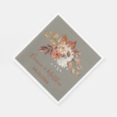 秋フローラオン結婚グレーズナプキンス スタンダードランチョンナプキン (角)