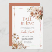 秋フローラオータムラストブライダルシャワー 招待状 (正面/裏面)