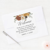 秋フローラカスタムウェディングウェルカムバッグ スクエアシール (封筒)