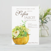 秋フローラカボチャのブライダルシャワー招待状 招待状 (スタンド正面)