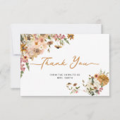 秋フローラカボチャブライダルサンキューカード カード (正面)
