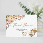 秋フローラカボチャブライダルサンキューカード カード (スタンド正面)