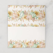 秋フローラカボチャ感謝祭テーブル座席表 プレイスカード (外部開封)