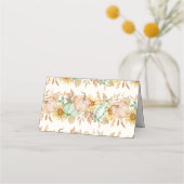 秋フローラカボチャ感謝祭テーブル座席表 プレイスカード (裏面)