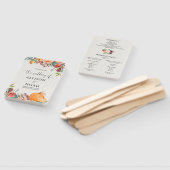 秋フローラカボチャ水彩結婚式プログラム ハンドファン (組立なし)