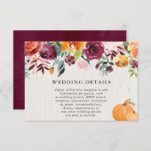 秋フローラカボチャ水結婚色詳細 エンクロージャーカード (正面/裏面)