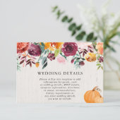 秋フローラカボチャ水結婚色詳細 エンクロージャーカード (スタンド正面)