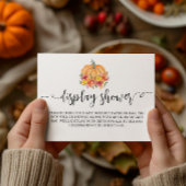 秋フローラカボチャ表示シャワーブライダルシャワー エンクロージャーカード