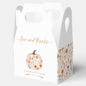 秋フローラカボチャ赤ちゃんシャワー フェイバーボックス (オープン)