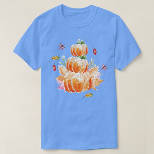 秋フローラカボチャ1 Tシャツ (デザイン正面)