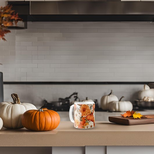 秋フローラカボチャ コーヒーマグカップ