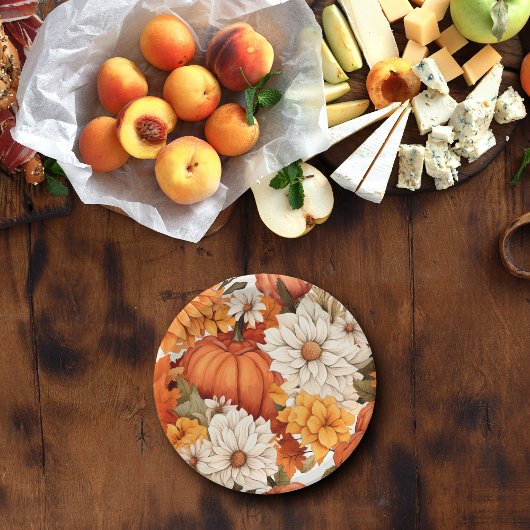 秋フローラカボチャ ペーパープレート