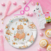 秋フローラカボプキンサンフラワーハーベストサンクスギビング ペーパープレート (パーティー)