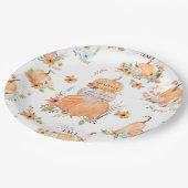 秋フローラカボプキンサンフラワーハーベストサンクスギビング ペーパープレート (アングル)