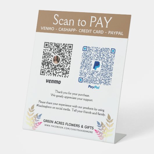 秋フローラクラフトベンモペイ 台座サイン (正面)