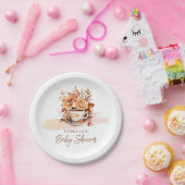 秋フローラコテージコアティーカップベビーティーシャワー ペーパープレート (パーティー)