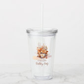 秋フローラコテージコアティーカップ誕生日ティーパーティー アクリルタンブラー (正面)