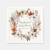 秋フローラコテージコアベビーシャワー スタンダードカクテルナプキン (正面)