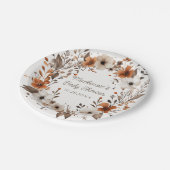 秋フローラコテージコアベビーシャワー ペーパープレート (アングル)