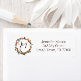 秋フローラコテージ収穫感謝祭票 ラベル