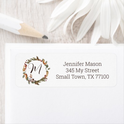 秋フローラコテージ収穫感謝祭票 ラベル (インサイチュ)