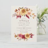 秋フローラゴールデン葉スカーレットズ結婚ス 招待状 (スタンド正面)