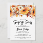 秋フローラサプライズ誕生日 招待状 (正面)