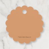 秋フローラスワッグシャワーサンキューメッセージカード フェイバータグ (裏面)