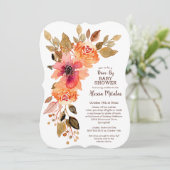 秋フローラスワッグドライブバイベビーシャワー招待状 (スタンド正面)