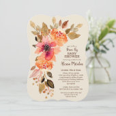 秋フローラスワッグドライブバイベビーシャワー招待状 (スタンド正面)