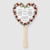 秋フローラソフトテラコッタクリームブルゴーニュハートH ハンドファン (裏面)