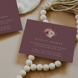 秋フローラティーカップ秋ブライダルディスプレイシャワー エンクロージャーカード