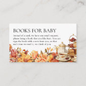 秋フローラティーパーティーベビーシャワーブックベビー エンクロージャーカード (正面)
