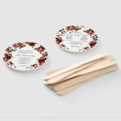 秋フローラテラコッタクリームブルガンディーパープル ハンドファン (組立なし)