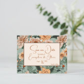 秋フローラテラコッタセージ赤面結婚ズ 案内ポストカード (スタンド正面)
