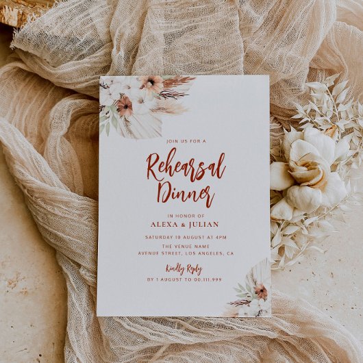 秋フローラテラコッタリハーサルディナー 招待状