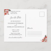 秋フローラテラコッタ日付はがきを保存 案内ポストカード (裏面)