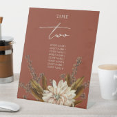 秋フローラテラコッタ秋の結婚式表番号 台座サイン (インサイチュ)