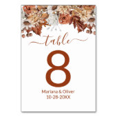 秋フローラテーブル番号カード テーブルナンバー (裏面)